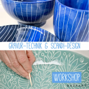 Keramik bemalen mit Gravur-Technik & Scandi Design  (Workshop)
